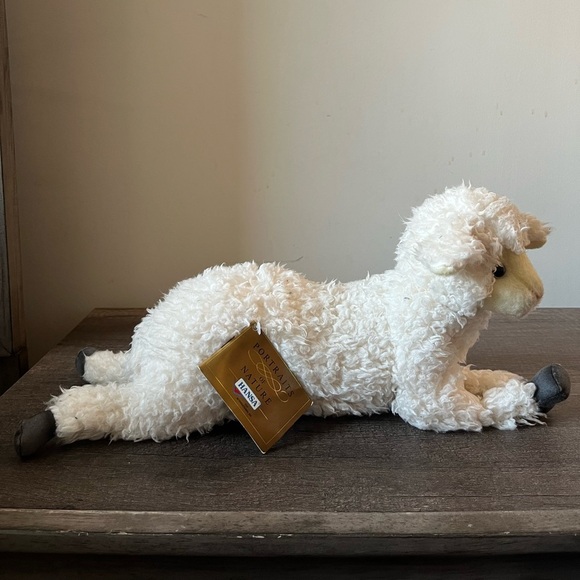 Portraits of Nature Hansa White Plush Lamb - Picture 2 of 12